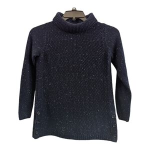 𝅺TALBOT'S navy chunky knit mock turtleneck